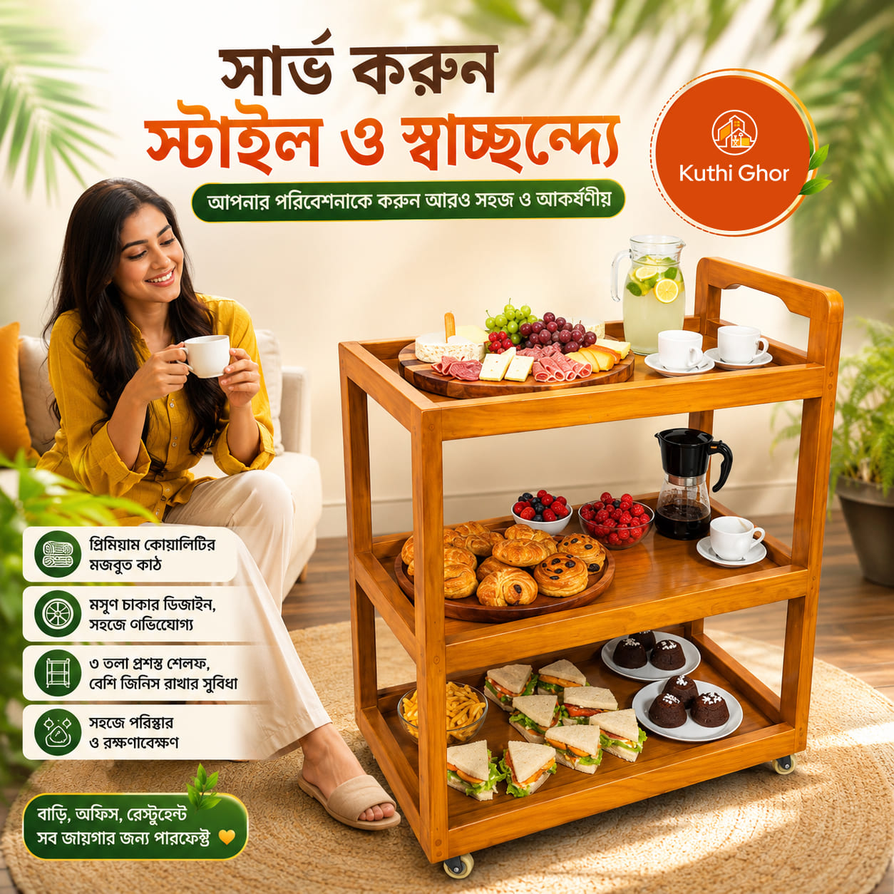 Modern Serving Trolley